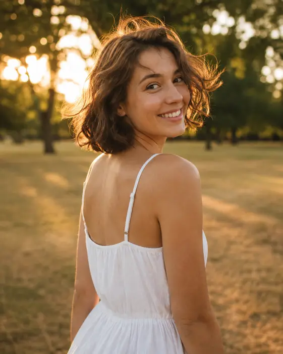 Golden Hour Park Portrait Prompt for Warm Lifestyle Photos