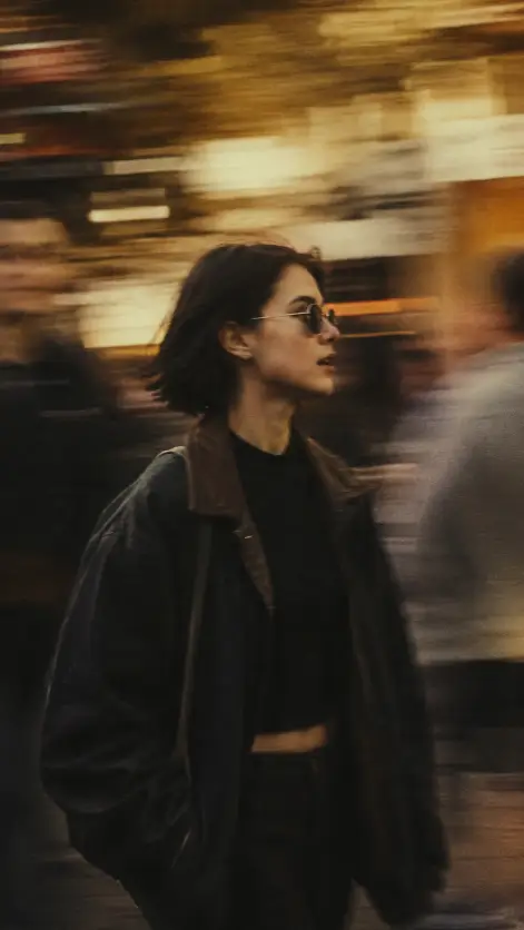 Motion Blur Street Photography Prompt for Cinematic Photos