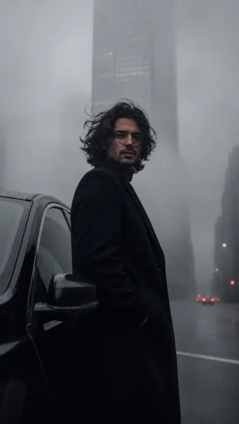 Foggy Street Portrait Prompt for Moody Cinematic Photos